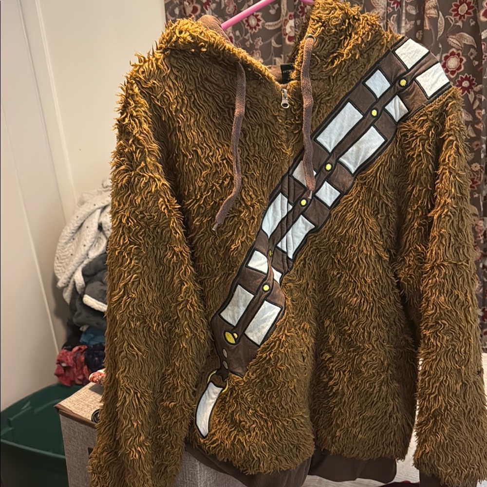 Star Wars Brown Furry Jacket with Hood and Diagonal Strap